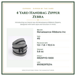 Product Specifications – 4 Yard Handbag Zipper Zebra