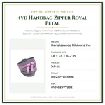 Product Specifications – 4yd Handbag Zipper Royal Petal