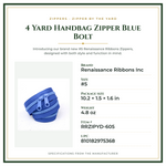 Product Specifications – 4 Yard Handbag Zipper Blue Bolt