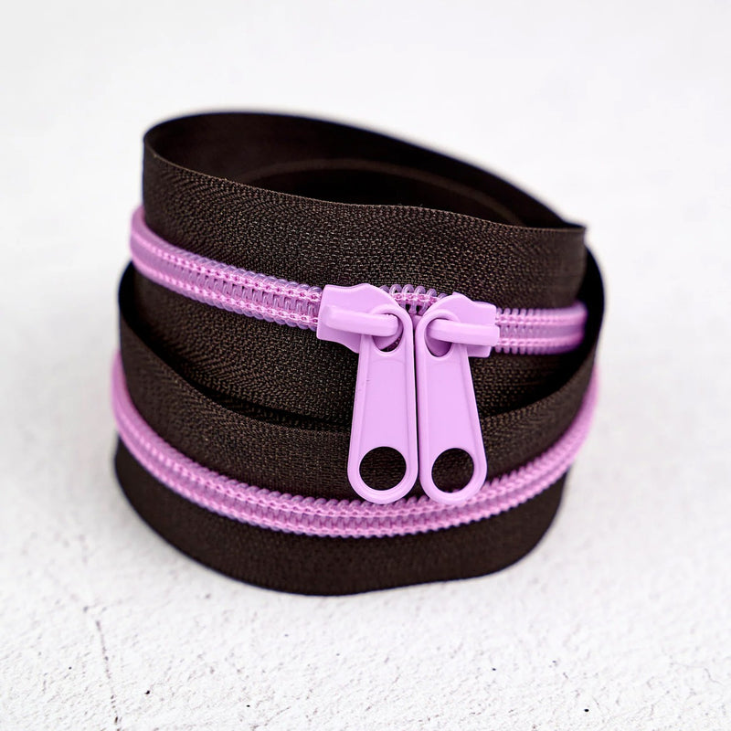 4 Yard Handbag Zipper Velvet Violet