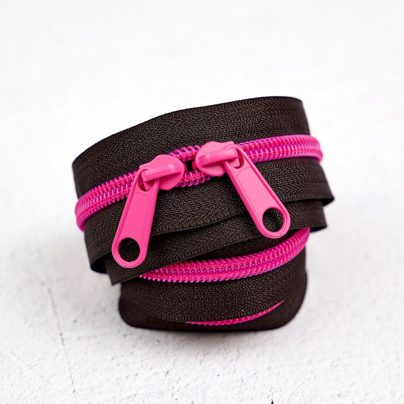 4 Yard Handbag Zipper Neon Rose