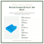 Product Specifications – Ruler Stand 10 Slot 3in Blue