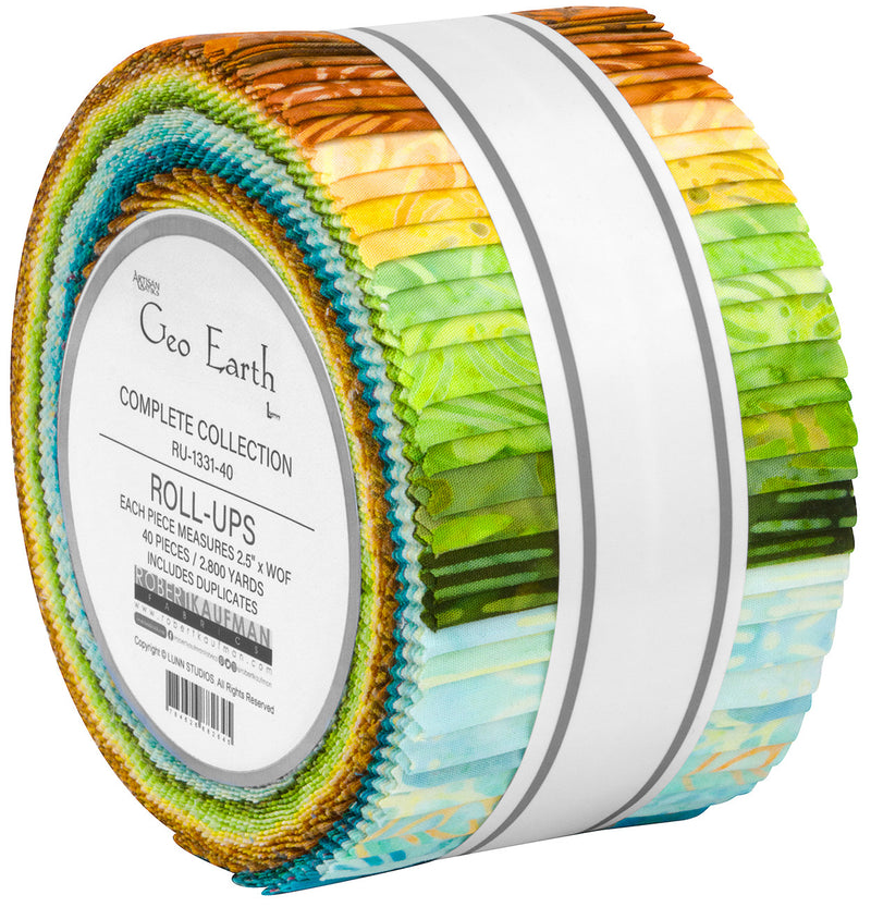 2.5in Strips, Geo Earth, 40pcs