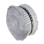 2-1/2in Strips Roll Up Kona Solids Ash Colorway 40pcs