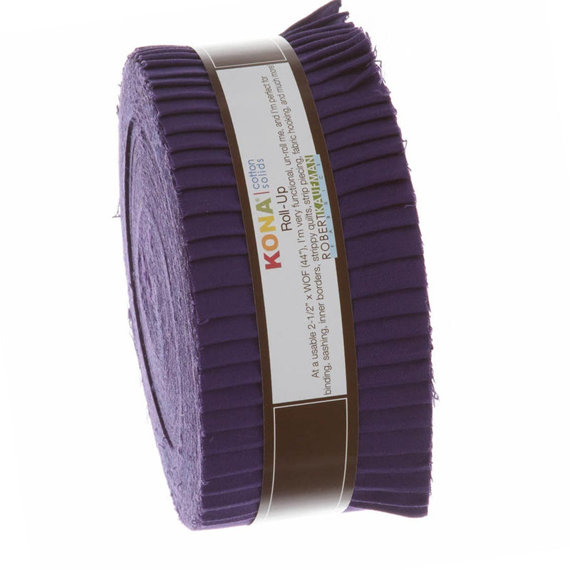 Roll Up Kona Solids Purple Color 40pcs 2-1/2in Strips