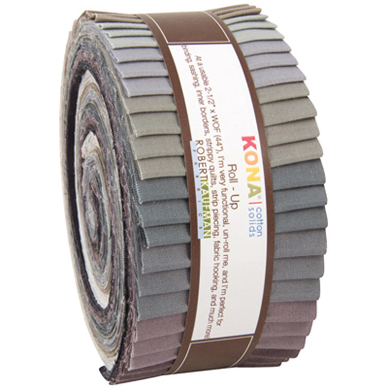 2.5in Strips Kona Cotton Gray Area 40pcs