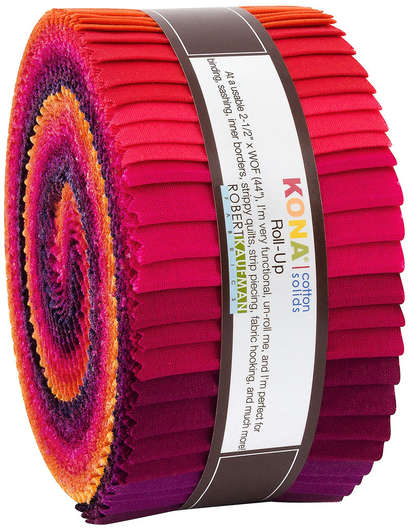 2.5in Strips Kona Cotton Birds of Paradise Palette, 40pcs/bundle