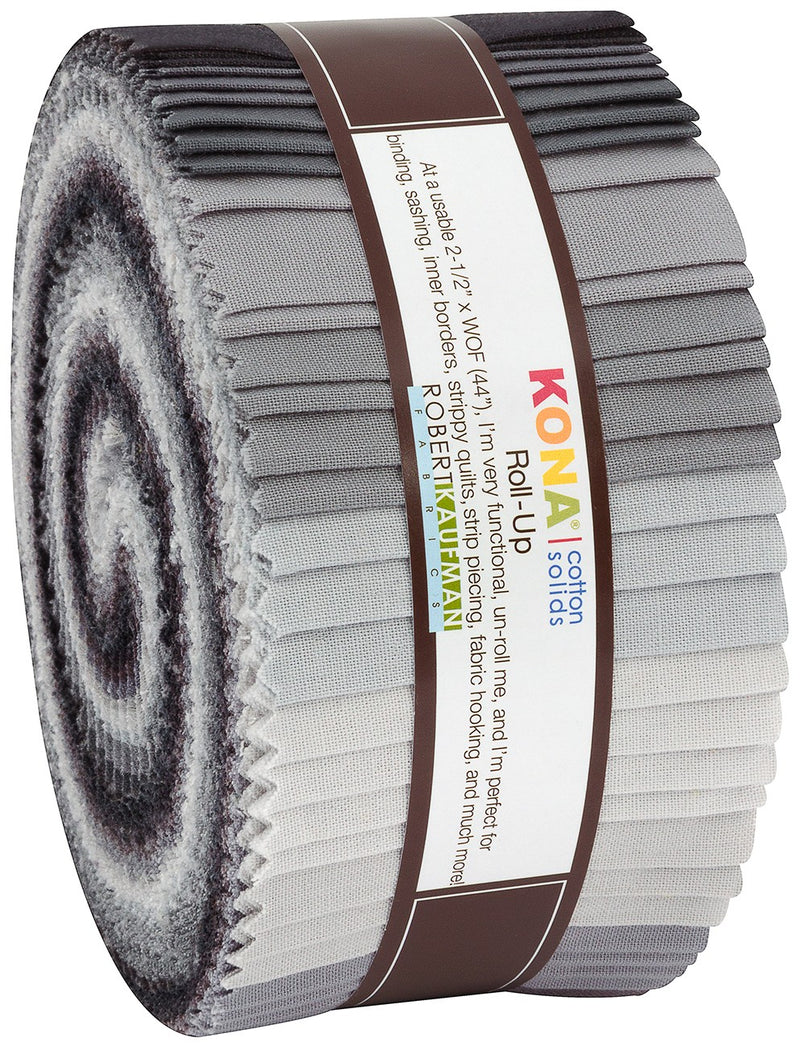 2.5in Strips Kona Cotton Stormy Skies Palette, 40pcs/bundle