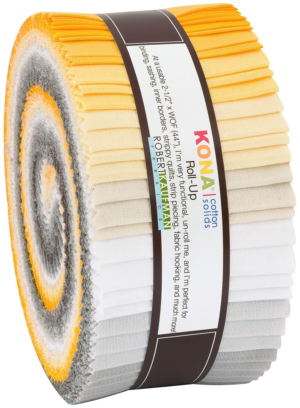 2.5in Strips Kona Cotton Sunny Side Up Palette, 40pcs/bundle