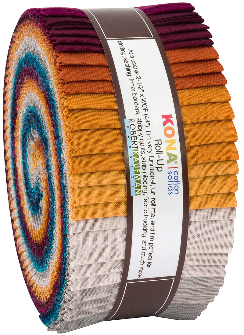 2.5in Strips Kona Cotton Tuscan Skies Palette, 40pcs/bundle