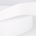 25mm Polypropylene Webbing in White