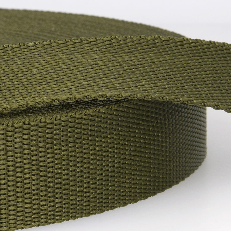 25mm Polypropylene Webbing in Olive