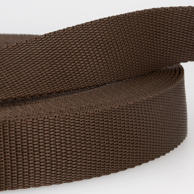 25mm Polypropylene Webbing in Brown