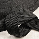 25mm Polypropylene Webbing in Black