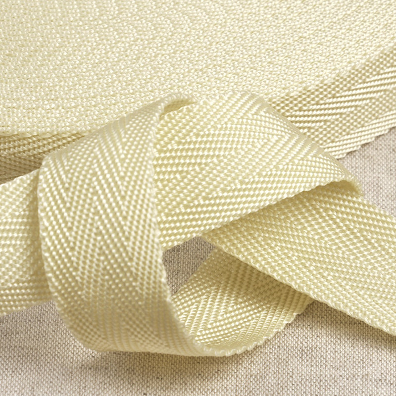 25mm Polypropylene Webbing in Ivory