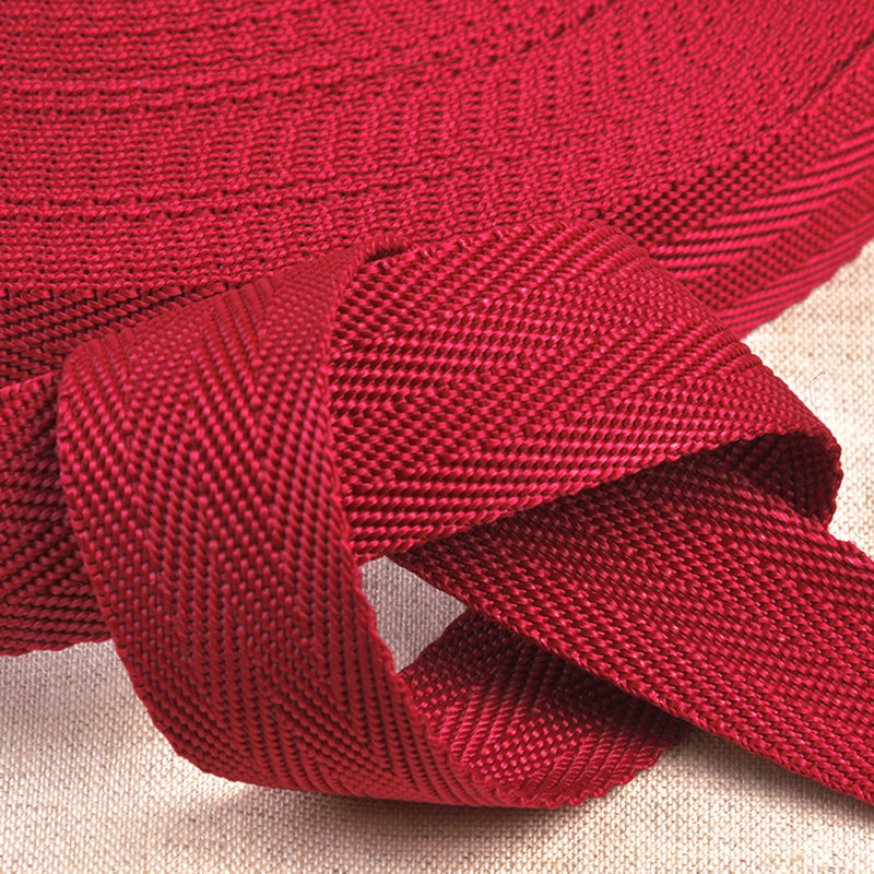 25mm Polypropylene Webbing in Dark Red