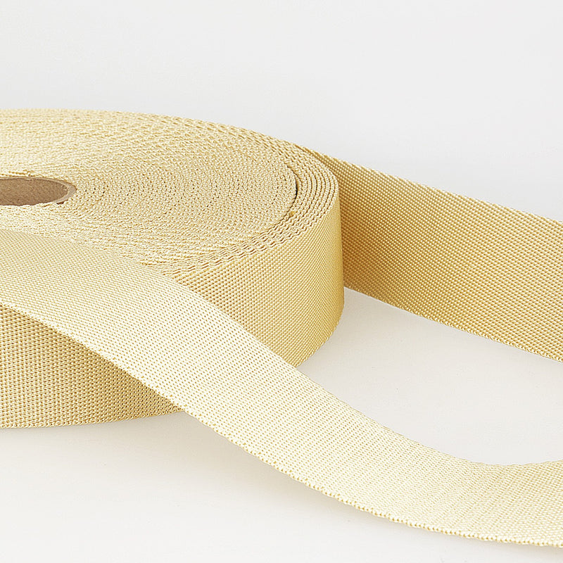 10mm Polyester Webbing in Ivory