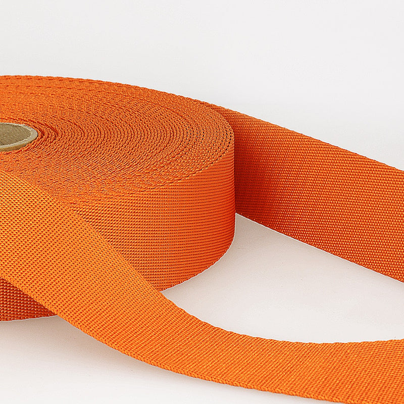 10mm Polyester Webbing in Orange