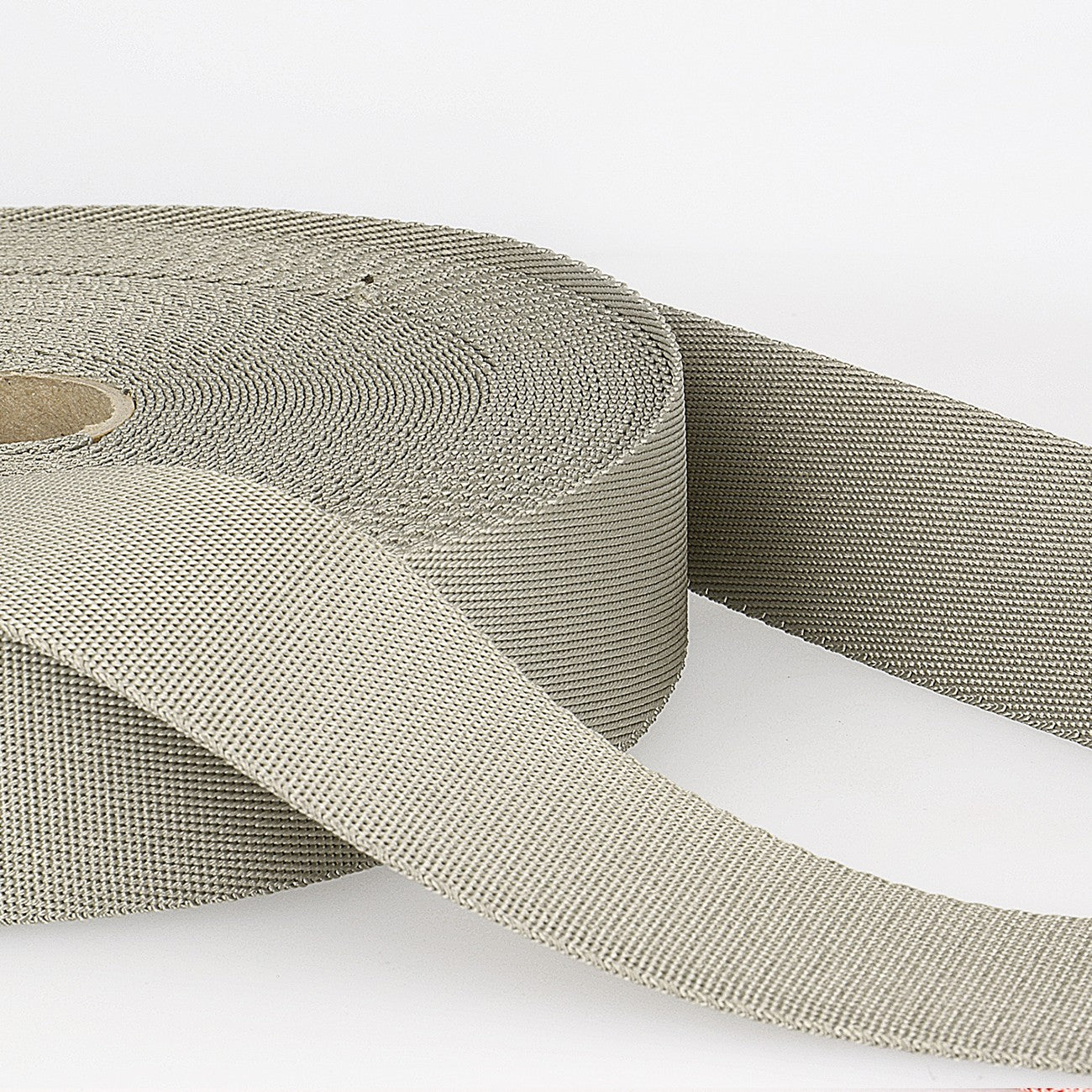 15mm Polyester Webbing in Light Grey