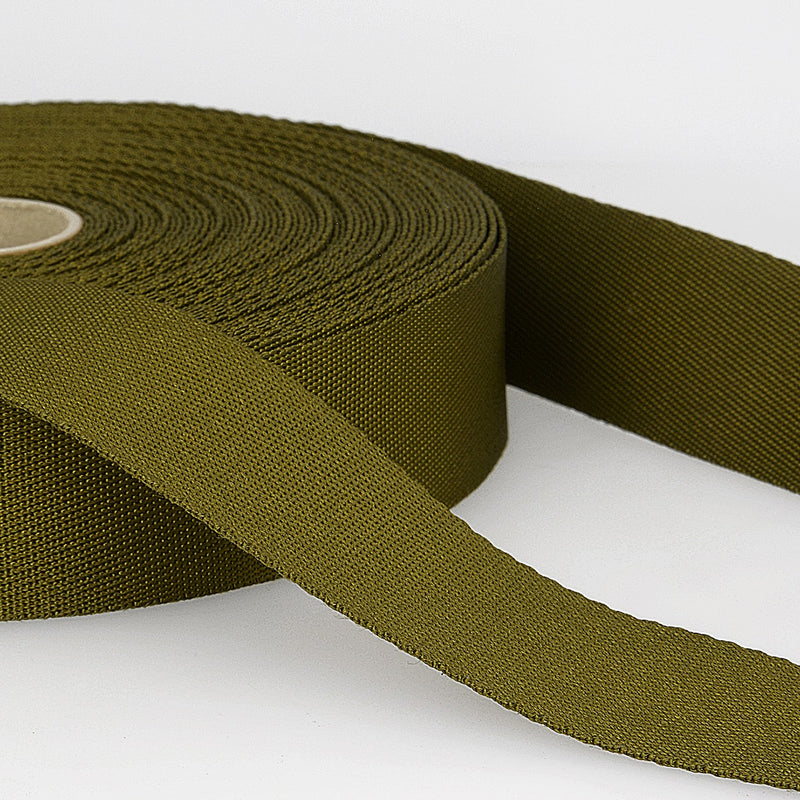15mm Polyester Webbing in Olive