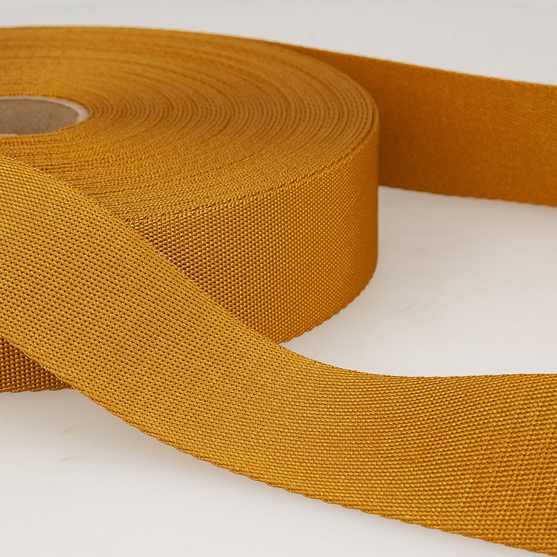 20mm Polyester Webbing in Mustard