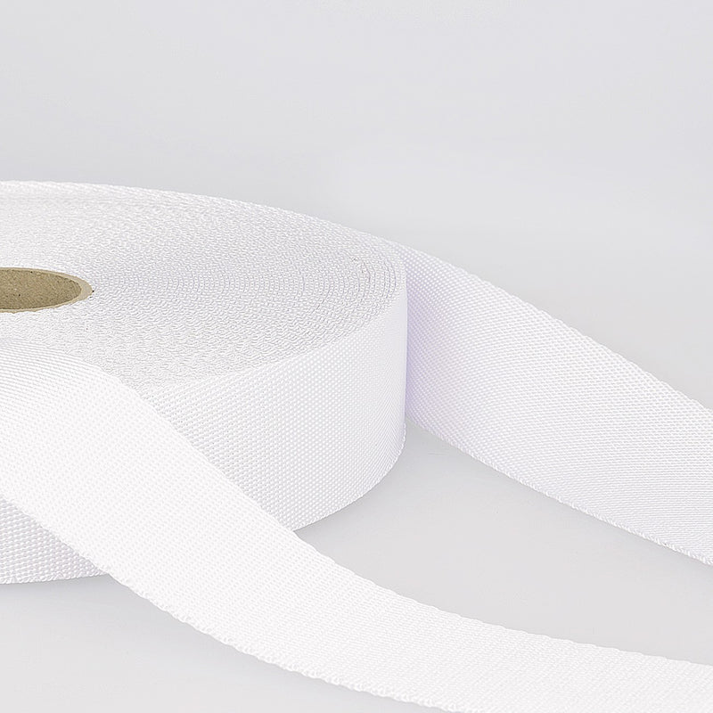 35mm Polyester Webbing in White