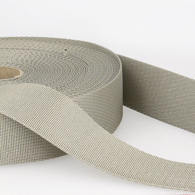 35mm Polyester Webbing in Light Grey