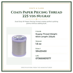 Product Specifications – Coats Paper Piecing Thread 225 yds Nugray