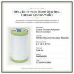 Product Specifications – Dual Duty Plus Hand Quilting Thread 325 yds White