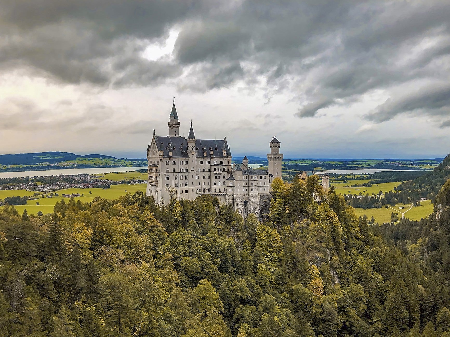 Neuschwanstein Castle 21.5x16in Panel