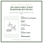 Product Specifications – 2in Adjustable Strap Hardware Kit Nickel