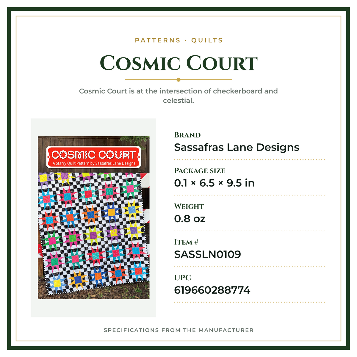 Product Specifications – Cosmic Court