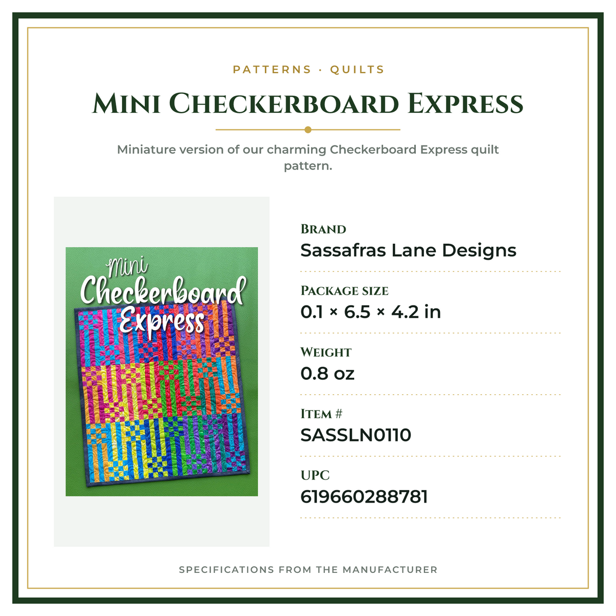 Product Specifications – Mini Checkerboard Express