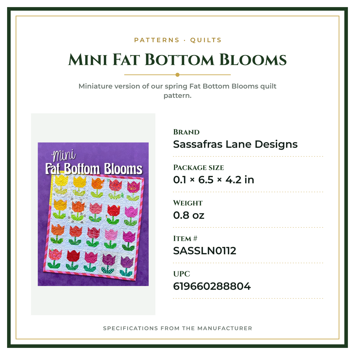 Product Specifications – Mini Fat Bottom Blooms
