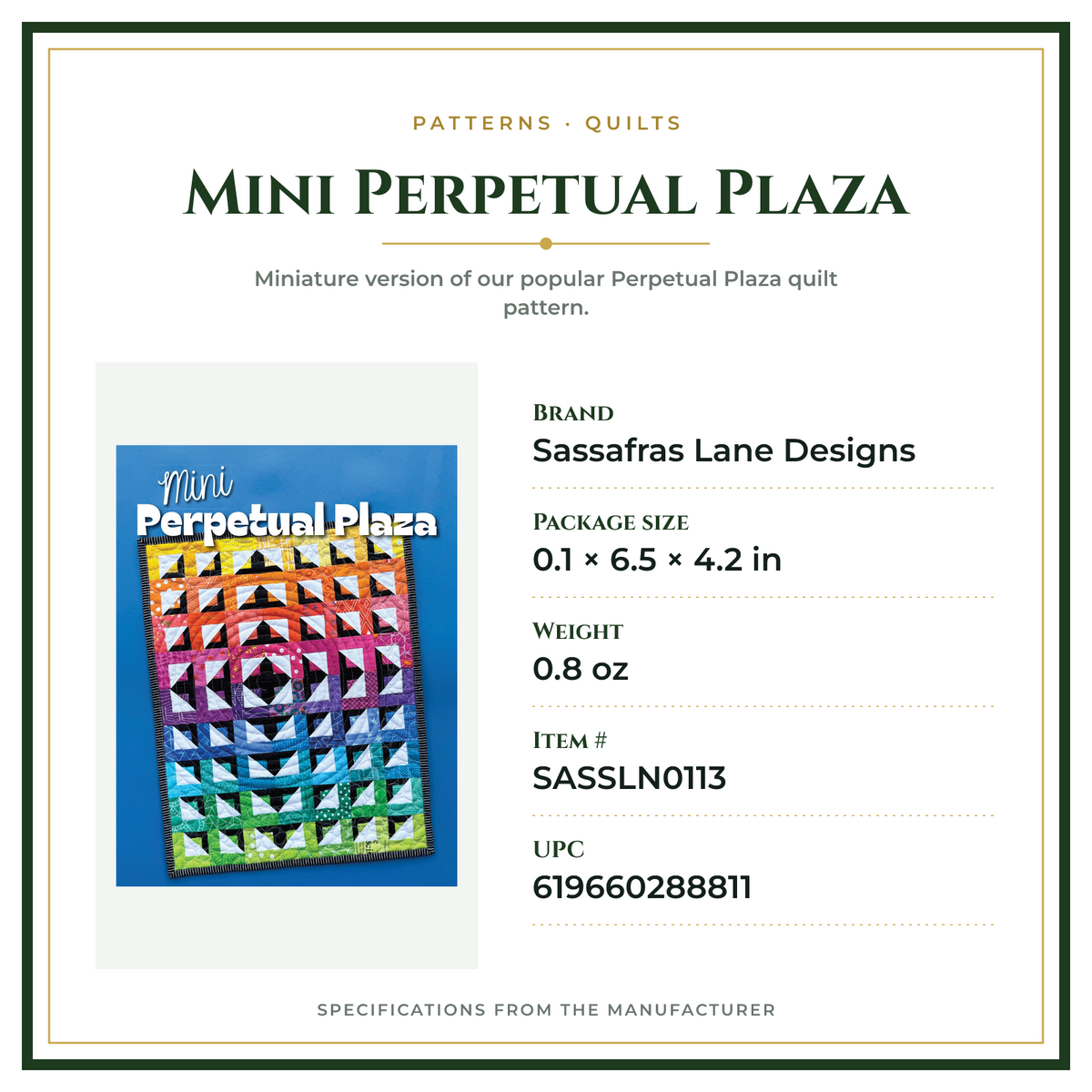 Product Specifications – Mini Perpetual Plaza