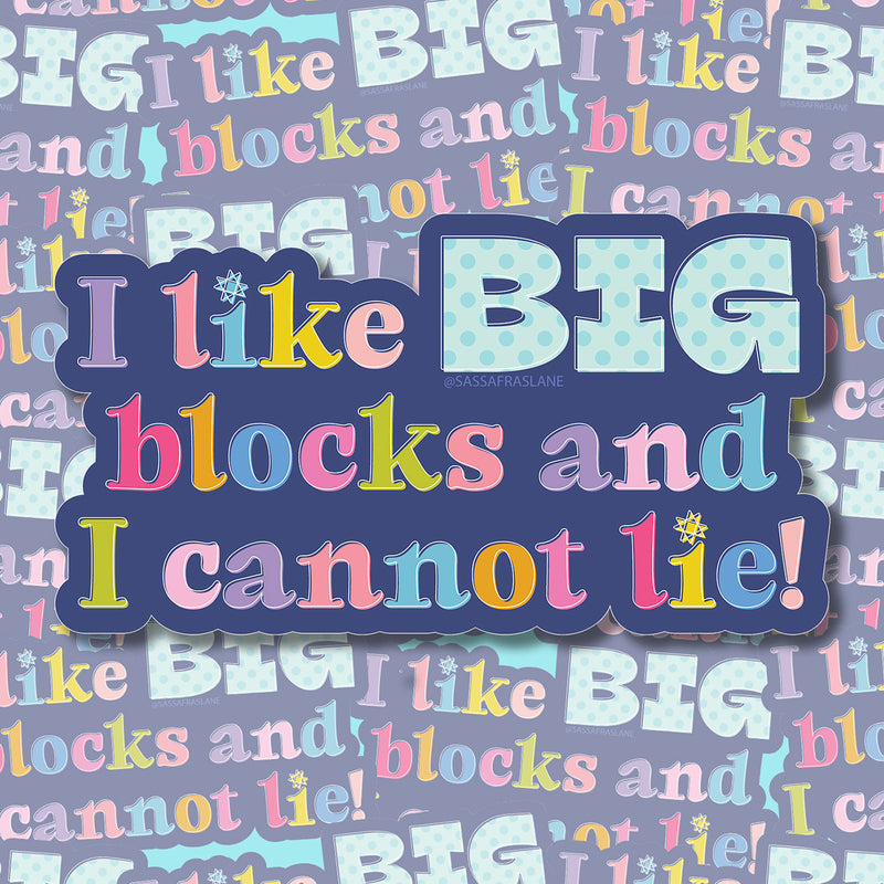 I Like Big Blocks Stickers 6pk