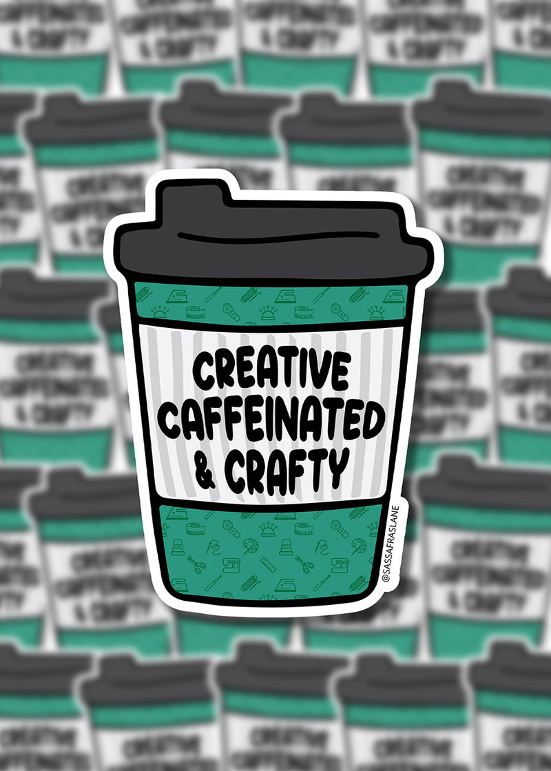 Creative, Caffeinated & Crafty Stickers 6pk
