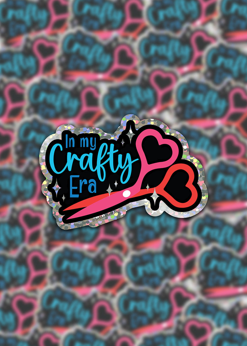 In My Crafty Era Glitter Stickers 6pk