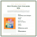 Product Specifications – Hot People Sew Stickers 6pk