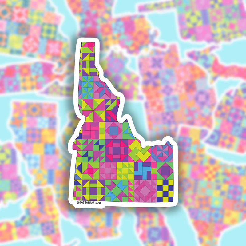 Idaho State Quilt Stickers 6pk