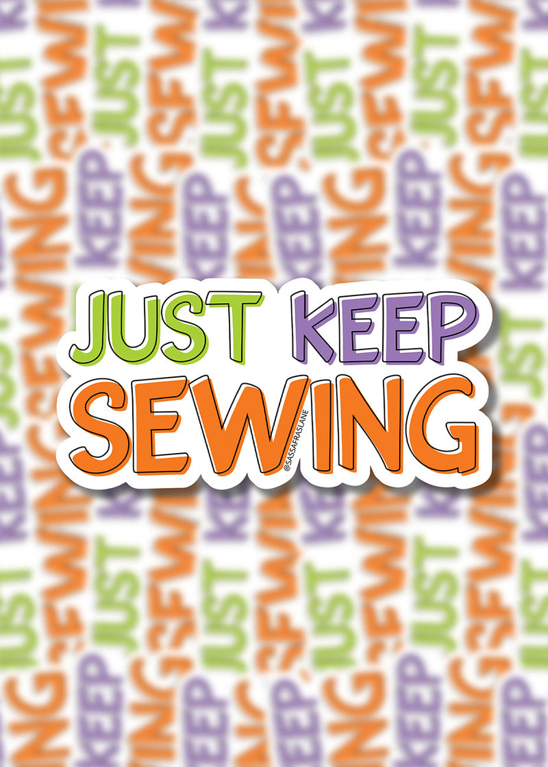 Just Keep Sewing Stickers 6pk
