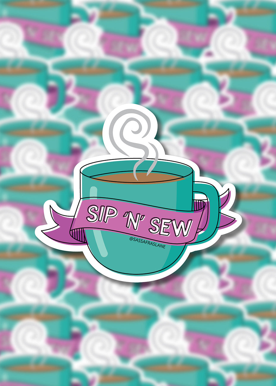 Sip 'n' Sew Mug Stickers 6pk