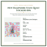Product Specifications – New Hampshire State Quilt Stickers 6pk