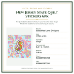 Product Specifications – New Jersey State Quilt Stickers 6pk
