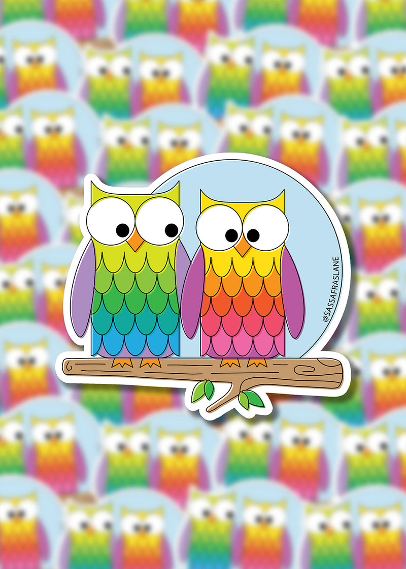 Hootsville Row Owls Stickers 6pk