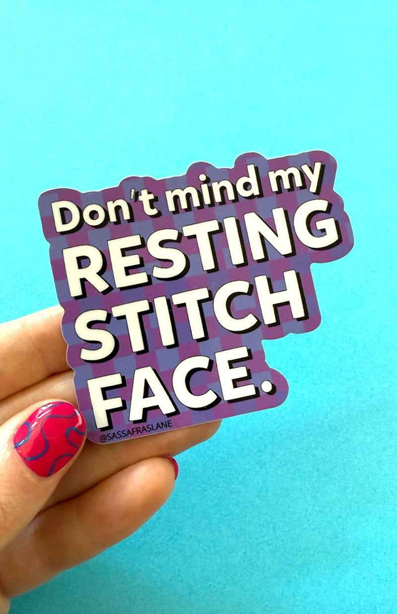 Resting Stitch Face Stickers 6pk