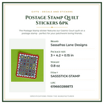 Product Specifications – Postage Stamp Quilt Stickers 6pk
