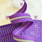 Wide Purple Stripe Zipper Tape with Nickel teeth