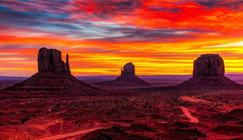 Monument Valley Sunset Panel 29in x 16.5in