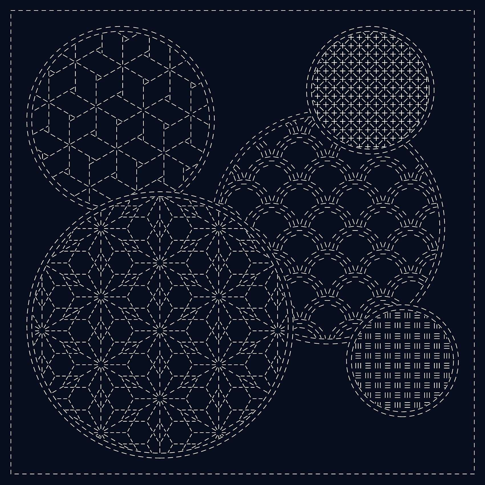 Sashiko Cloth Mixed Pattern